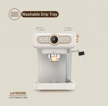 LePresso Retro Espresso Boiler Machine Gauge and Milk Steamer