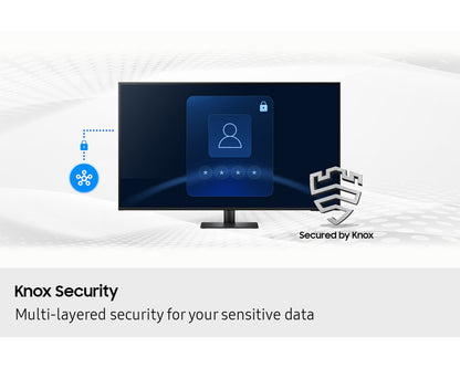 Samsung The M7 M70F 43-inch 4K Smart Monitor features a 60Hz refresh rate, AI capabilities, and a USB Type-C port.