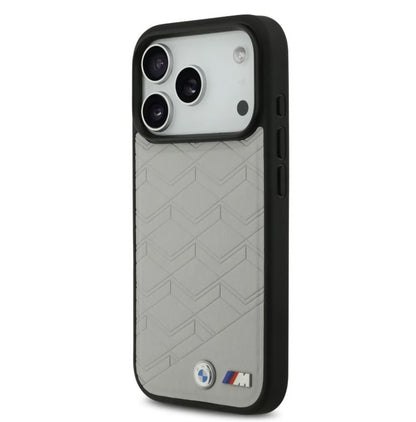 BMW MagSafe PU Seat Shaped Leather Case With Metal Logos-iPhone 17 Pro
