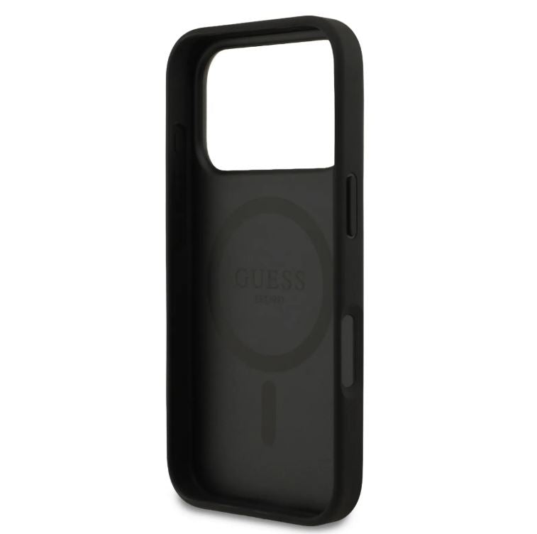Guess MagSafe 4G PU Leather Case With Classic Logo-iPhone 17 Pro