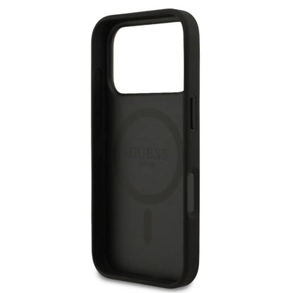 Guess MagSafe 4G PU Leather Case With Classic Logo-iPhone 17 Pro