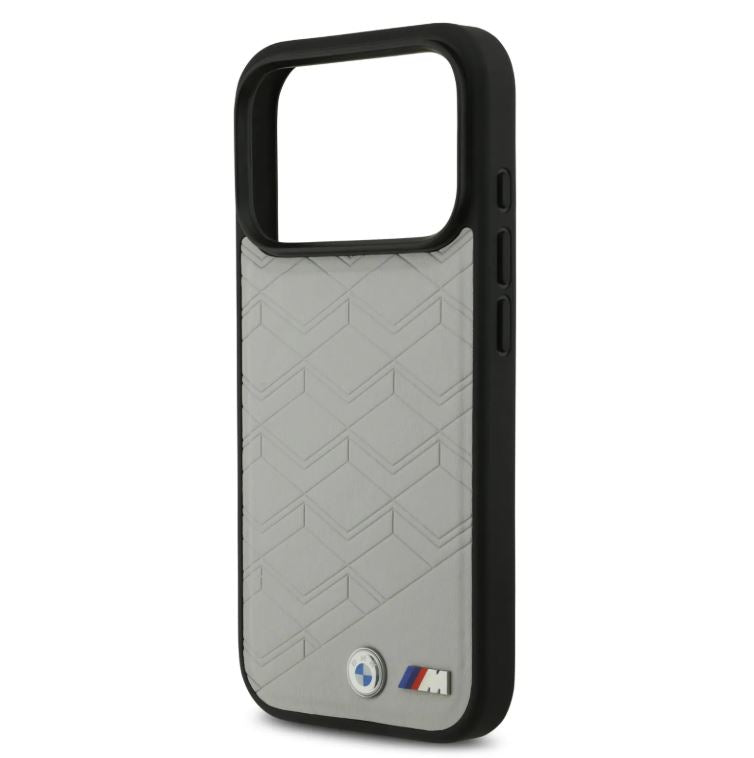 BMW MagSafe PU Seat Shaped Leather Case With Metal Logos-iPhone 17 Pro Max