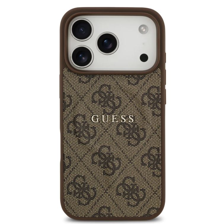 Guess MagSafe 4G PU Leather Case With Classic Logo-iPhone 17 Pro