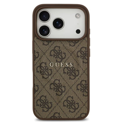 Guess MagSafe 4G PU Leather Case With Classic Logo-iPhone 17 Pro