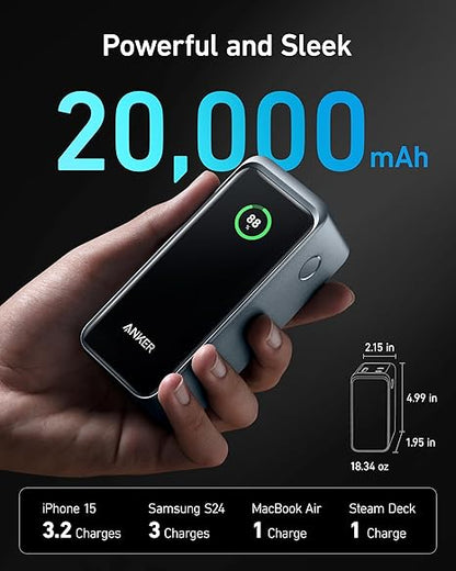 ANKER 3-Port 200W Power Bank  LCD Screen 20,000mAh Black