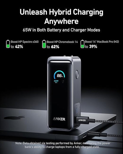 Anker Prime Power Bank (9.6K, 65W, Fusion) - Black