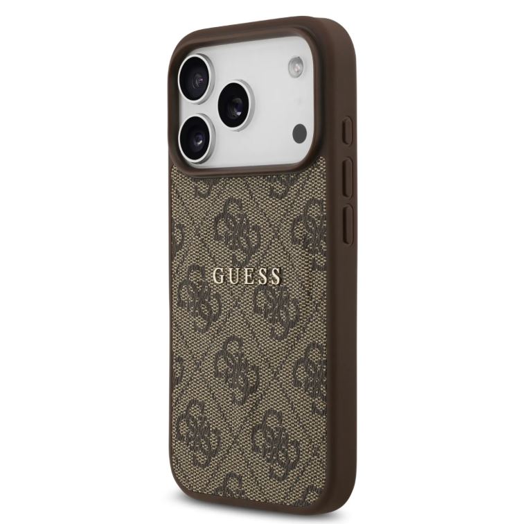 Guess MagSafe 4G PU Leather Case With Classic Logo-iPhone 17 Pro