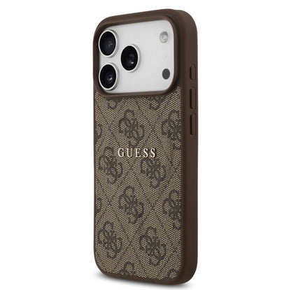 Guess MagSafe 4G PU Leather Case With Classic Logo-iPhone 17 Pro