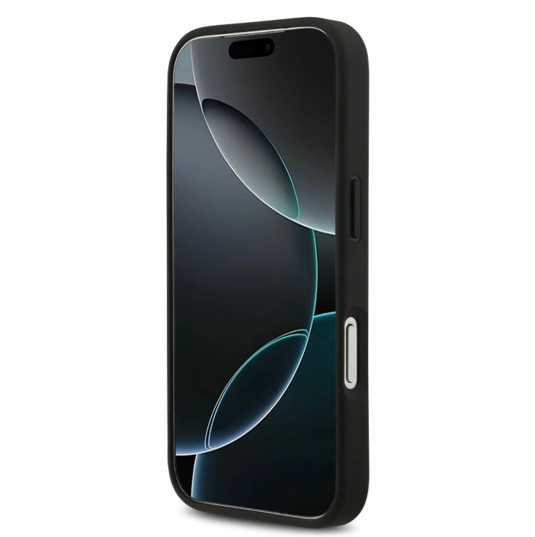 BMW PU Leather Case With Perforated Stripes & Metal Logos-iPhone 17 Pro