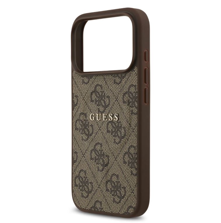 Guess MagSafe 4G PU Leather Case With Classic Logo-iPhone 17 Pro