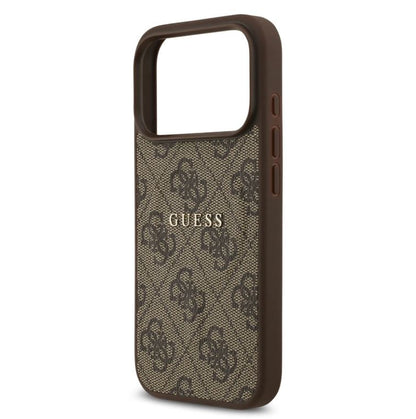 Guess MagSafe 4G PU Leather Case With Classic Logo-iPhone 17 Pro