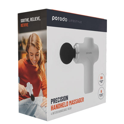 Porodo Lifestyle Precision Handheld Massager 4 Interchangeable Head