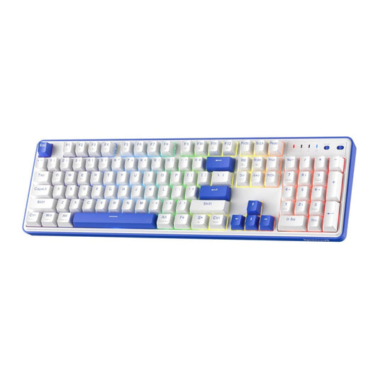 Redragon FAYE K685 PRO 104 Keys, 3-Modes, 100% Wireless Gasket RGB Mechanical Gaming Keyboard, Linear Red Switch - Klein Blue & Oia White
