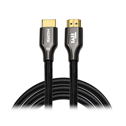 TwistedMinds Zinc Alloy 8k HDMI Cable Braided Custom8K/60Hz, 4K/120Hz/60Hz, Bandwidth 48Gbps - 2 M