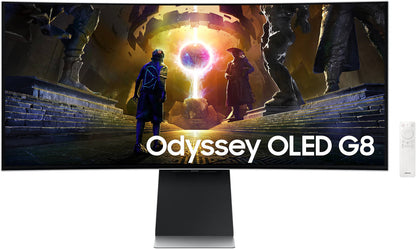 Samsung 34" Gaming Monitor G8 Odyssey OLED Ultra Wide QHD with Smart Functions 175Hz 0.03Ms