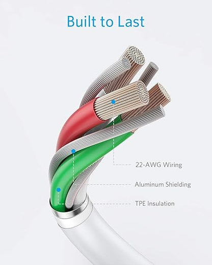Anker Powerline II Lightning to USB-A Cable (3ft/0.9m) White