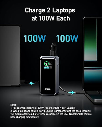 ANKER 3-Port 200W Power Bank  LCD Screen 20,000mAh Black