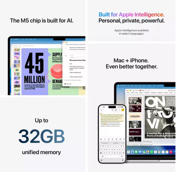 13-inch MacBook Air M5 10C CPU and 8C GPU 16GB 512GB SSD Starlight