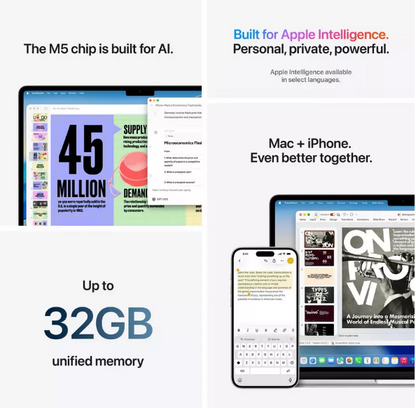 13-inch MacBook Air M5 10C CPU and 8C GPU 16GB 512GB SSD Starlight