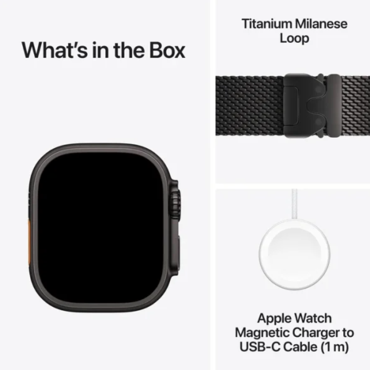 Watch Ultra 4 GPS + Cell 49mm Black Titanium Case with Black Titanium Milanese Loop S