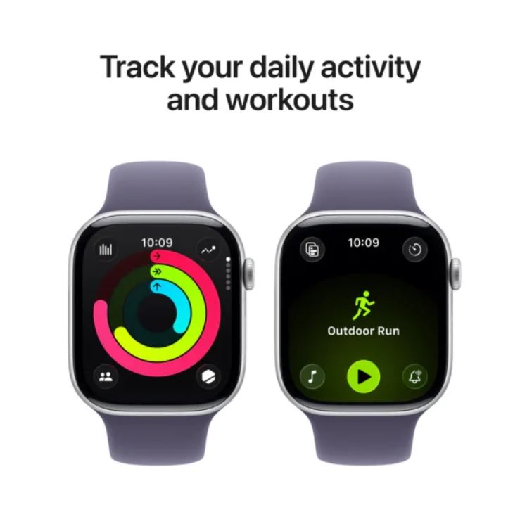 Apple Watch Series 11 GPS 46mm Jet Black Aluminium Case with Black Sport Band – S/M