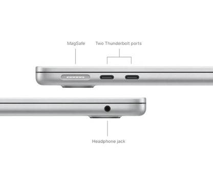 Apple MacBook Air - 13.6" - M4 - 10-Core CPU -8-Core GPU - 16-Core Neural Engine - 16GB RAM - 256GB SSD - Arabic-English - Silver - 1YW
