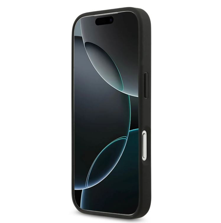 Guess PU Case With Cardslot & Script Metal Logo-iPhone 17 Pro