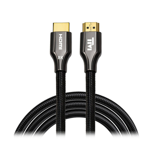 TwistedMinds Zinc Alloy 8k HDMI Cable Braided Custom 8K/60Hz, 4K/120Hz/60Hz, Bandwidth 48Gbps - 3 M
