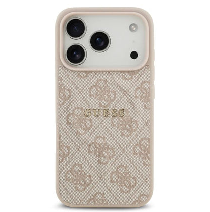 Guess MagSafe 4G PU Leather Case With Classic Logo-iPhone 17 Pro