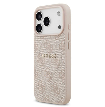 Guess MagSafe 4G PU Leather Case With Classic Logo-iPhone 17 Pro