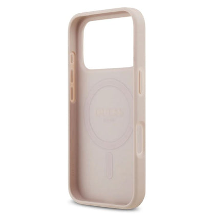 Guess MagSafe 4G PU Leather Case With Classic Logo-iPhone 17 Pro