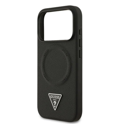 Guess MagSafe PU Leather Case With Triangle Logo-iPhone 17 Pro Max
