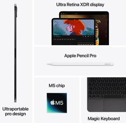 13-inch iPad Pro M5 Wi-Fi + Cellular 512GB standard glass Space Black