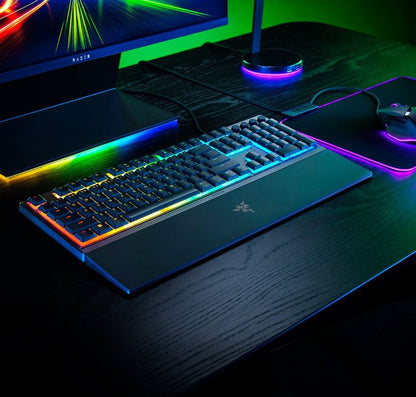 Razer Ornata V3 Low Profile RGB Lighting Zones Wired Gaming Keyboard With Mecha-Membrane Switches