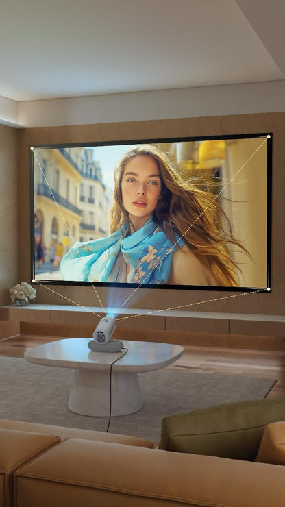 Porodo Lumacast Smart Full HD Projector Auto Focus & Keystone