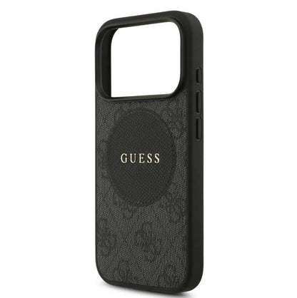 Guess MagSafe 4G PU Leather Case With Round Patch & Classic Logo-iPhone 17 Pro