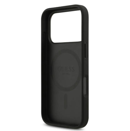 Guess MagSafe 4G PU Leather Case With Round Patch & Classic Logo-iPhone 17 Pro