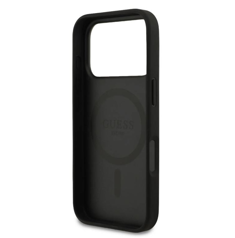 Guess MagSafe PU Leather Case With Triangle Logo-iPhone 17 Pro