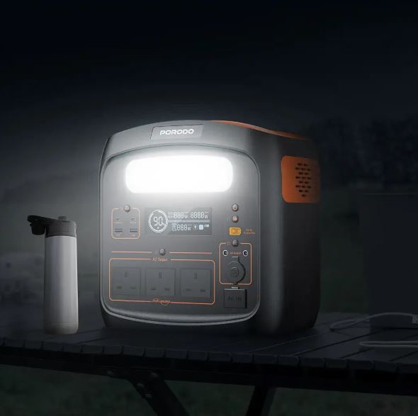 Porodo 1500W Forcebase  Portable Power Station  Black/Orange