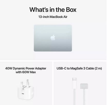 13-inch MacBook Air M5 10C CPU and 8C GPU 16GB 512GB SSD Sky Blue