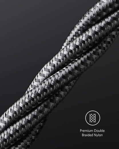 Anker USB-C to USb-C Cable (10ft/3m, 100W, Braided)  Black