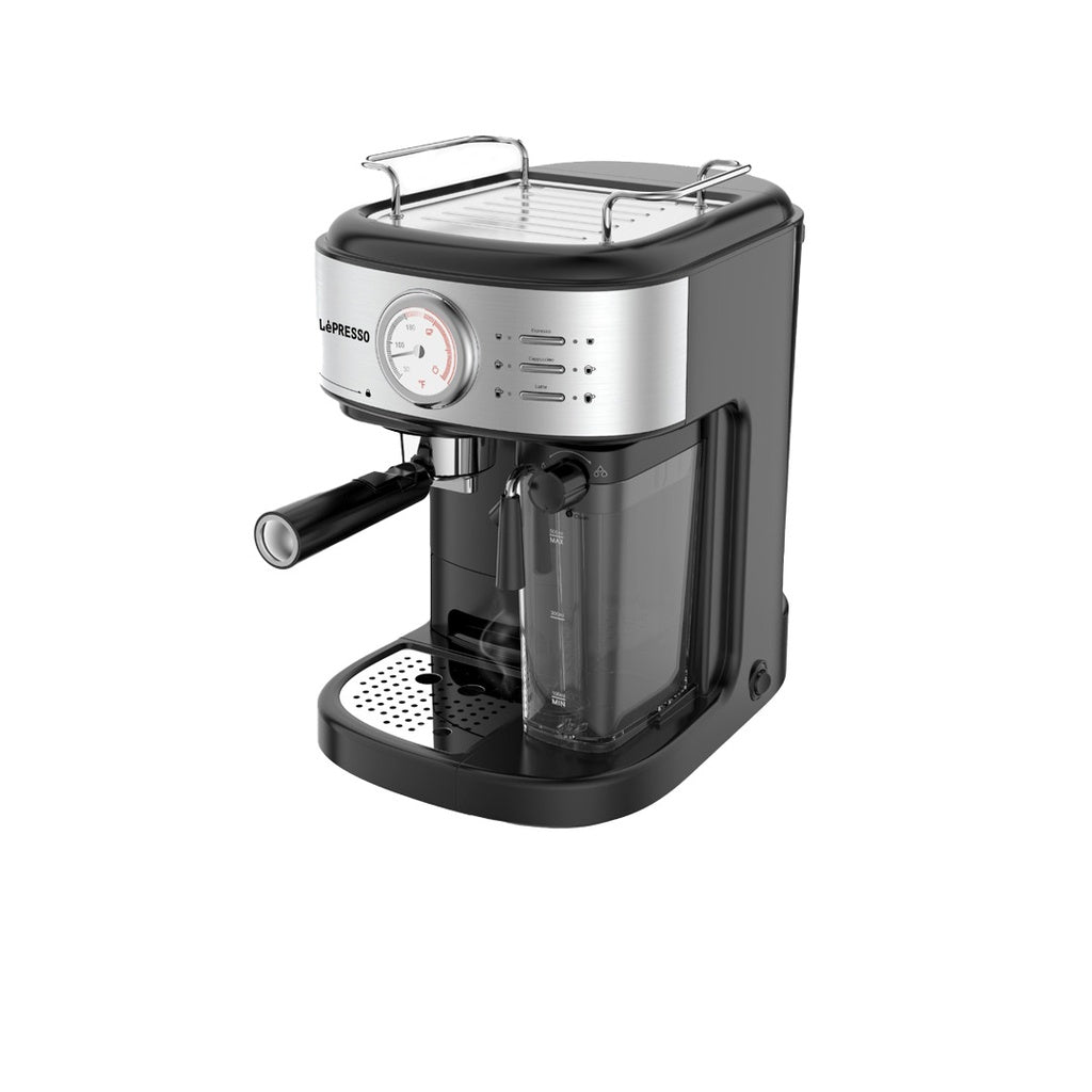 ماكينة تحضير قهوة الإسبريسو LePresso Barista مزودة بخافق حليب أوتوماتيكي ومقياس تدفق
