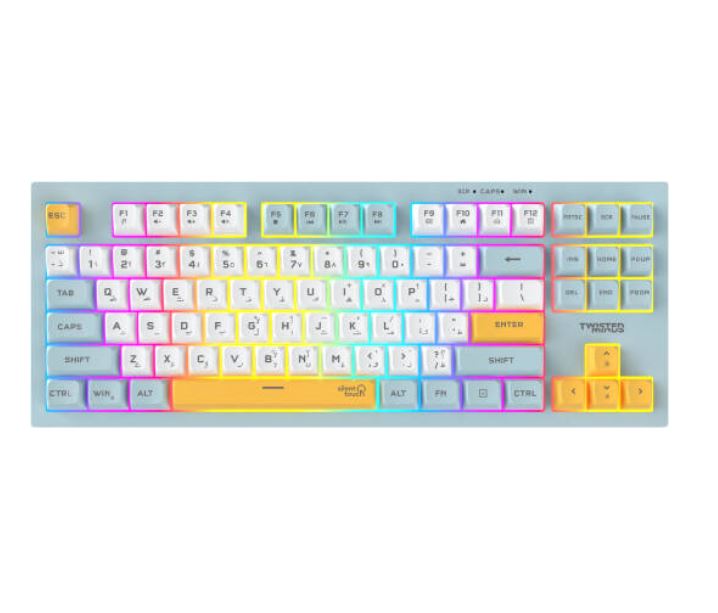 Twisted Minds Spectrum Series Wired Keyboard 80% Compact Gasket structure Membrane - (English / Arabic) Layout