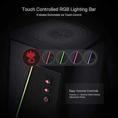 Redragon ANVIL GS520 RGB Wired Gaming Stereo Speakers