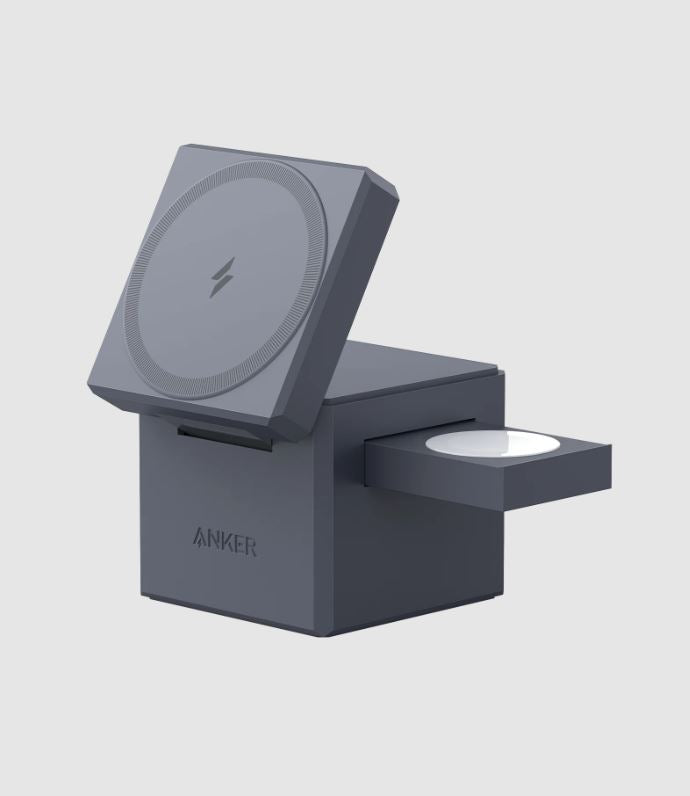 Anker 3-in-1 Cube with MagSafe Wireless Charger Gray