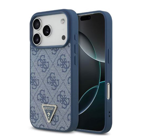 Guess MagSafe 4G PU Leather Case With Triangle Logo-iPhone 17 Pro