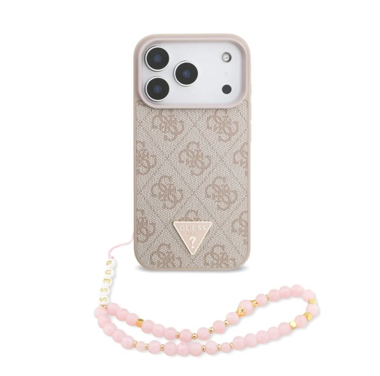 Guess MagSafe 4G PU Leather Case With Small 4G Logo & Lanyard-iPhone 17 Pro Max