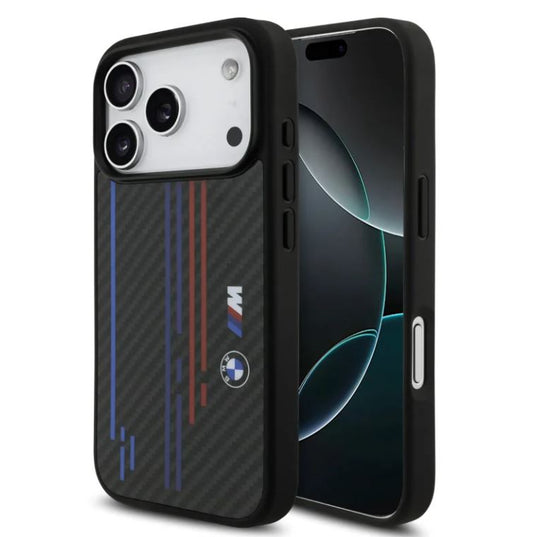 BMW MagSafe Kevlar Case With Printed Tricolor & Metal Logos-iPhone 17 Pro