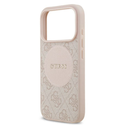 Guess MagSafe 4G PU Leather Case With Round Patch & Classic Logo-iPhone 17 Pro