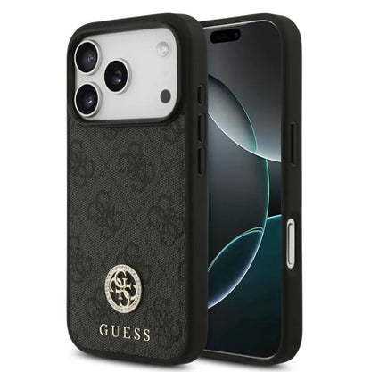 Guess MagSafe 4G PU Leather Case With Classc & Strass Logo-iPhone 17 Pro Max